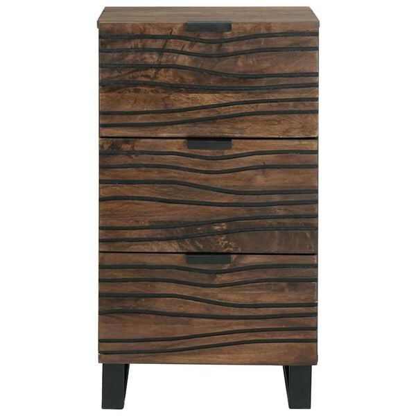 vidaXL Sideboard Braun 40 x 33 x 75 cm massives Mangoholz