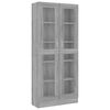 vidaXL Vitrinenschrank Grau Sonoma 82,5x30,5x185 cm Holzwerkstoff