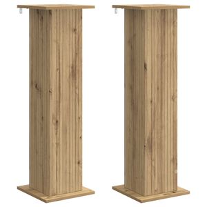 vidaXL Pflanzenst&auml;nder 2 pcs Artisan-Eiche 30,5 x 30 x 100,5 cm