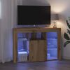 vidaXL Eck-LED-TV-Schrank Artisan-Eiche 100x40x68cm Holzwerkstoff