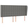 vidaXL Kopfteil mit Ohren Dunkelgrau 183x23x118/128 cm Stoff