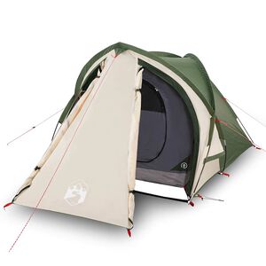 vidaXL Kuppel-Campingzelt 2 Personen Gr&uuml;n Wasserdicht