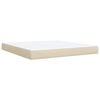 vidaXL Boxspringbett mit Matratze Creme 180x200 cm Stoff