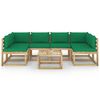 vidaXL 7-tlg. Garten-Lounge-Set mit Kissen Impr&auml;gniertes Kiefernholz