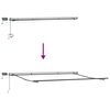 vidaXL Einziehbare Markise Hellgrau 500 x 300 cm Stoff