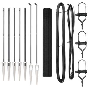 vidaXL Schwei&szlig;drahtzaun mit Spikes 10 x 1,4 m PVC-beschichteter Stahl