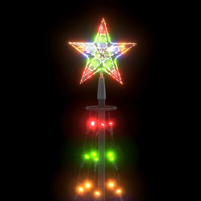 vidaXL Weihnachtsbaum Kegelform Bunt 84 LEDs Dekoration 50x150 cm