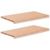 vidaXL Fensterb&auml;nke 2 stk. Natur 70 x 40 x 2 cm Massivholz Buche