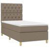 vidaXL Boxspringbett mit Matratze & LED Taupe 80x200 cm Stoff