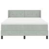 vidaXL Boxspringbett mit Matratze Hellgrau 200 x 140 cm Samt