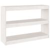 vidaXL B&uuml;cherregal Raumteiler Wei&szlig; 100x30x71,5 cm Massivholz Kiefer