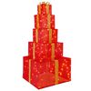 vidaXL Weihnachts-LED-Geschenkbox-Stapel 250 LEDs Warmes Wei&szlig;