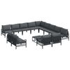 vidaXL Gartensofa-set 14 stk. Schwarz Stahl