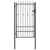 vidaXL Zauntor ASTEN 100 x 175 cm Metall Schwarz Abschlie&szlig;bar