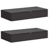 vidaXL Aufbewahrungsbox mit transparentem Oberfenster 2 pcs Anthrazit