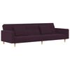 vidaXL Schlafsofa 2-Sitzer mit 2 Kissen & Hocker Lila Stoff