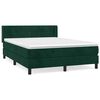 vidaXL Boxspringbett mit Matratze Dunkelgr&uuml;n 140x190 cm Samt