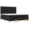 vidaXL Boxspringbett mit Matratze Schwarz 180 x 200 cm Stoff