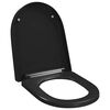 vidaXL Toilettensitz mit Absenkautomatik und Quick-Release Schwarz