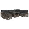 vidaXL Gartensofa-set 11 stk. Grau und Dunkelgrau Poly-Rattan