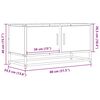 vidaXL TV-Schrank Grau Sonoma 80x34,5x40 cm Holzwerkstoff und Metall