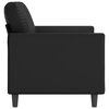 vidaXL 2-Sitzer-Sofa Schwarz 120 cm Kunstleder