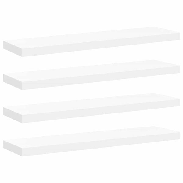 vidaXL Schweberegale 4 Stk. Wei&szlig; 90x23,5x3,8 cm MDF