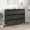 vidaXL Sideboard Schwarz 135x39x103,5 cm Kaltgewalzter Stahl