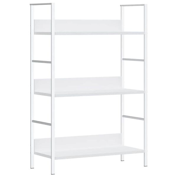vidaXL B&uuml;cherregal 3 Regalb&ouml;den Wei&szlig; 60&times;27,6&times;90,5 cm Holzwerkstoff