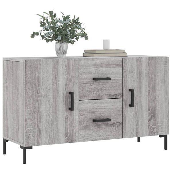 vidaXL Sideboard Grau Sonoma 100x36x60 cm Holzwerkstoff