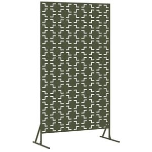 vidaXL Sichtschutz 100 x 50 x 180 cm Stahl Olivgr&uuml;n