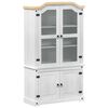vidaXL Vitrine Wei&szlig; 103,5 x 42 x 180 cm Massives Kiefernholz