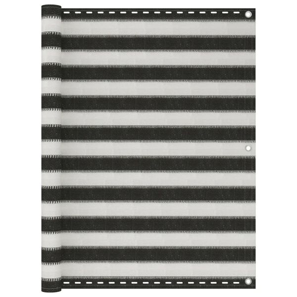 vidaXL Balkon-Sichtschutz HDPE 120x600 cm Anthrazit und Weiß