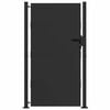 vidaXL Gartentor Schwarz 110 x 180 cm Pulverbeschichteter Stahl