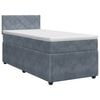 vidaXL Boxspringbett mit Matratze Dunkelgrau 90 x 200 cm Samt