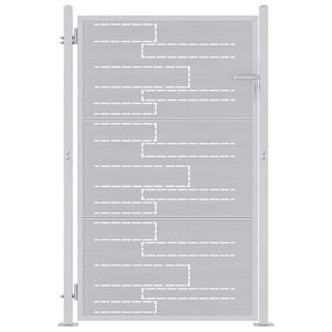 vidaXL Gartentor 85 x 144 cm Edelstahl Silber Abschlie&szlig;bar