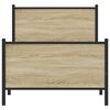 vidaXL Metallbett ohne Matratze Sonoma-Eiche 90x190 cm