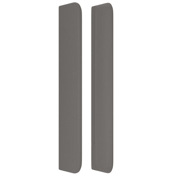 vidaXL Kopfteil mit Ohren Grau 93x16x118/128 cm Kunstleder