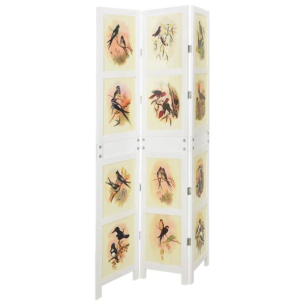 vidaXL Romdivider-Panel Wei&szlig; 212 x 165 cm MDF