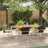vidaXL Garten Essgruppe 7 pcs Braun Massivholz Akazie