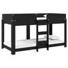 vidaXL Etagenbett f&uuml;r Kinder Schwarz Eichen-Optik 90 x 190 cm