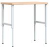 vidaXL Werkbank 100x60x(73-99,5) cm Massivholz Eiche Rechteckig