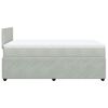 vidaXL Boxspringbett mit Matratze Hellgrau 120x200 cm Samt