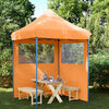 vidaXL Party-Zelt Orange 200 x 200 x 306 cm Oxford-Stoff