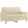 vidaXL 2-Sitzer-Sofa mit Zierkissen Creme 120 cm Stoff
