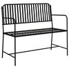 vidaXL Gartenbank 2 -Seater 103,5 x 51,5 x 90 cm Stahl Schwarz