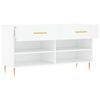 vidaXL Schuhbank Weiß 102x35x55 cm Holzwerkstoff