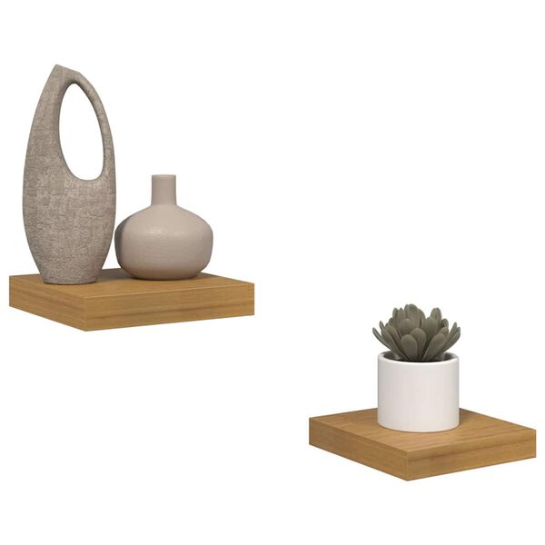 vidaXL Wandregal 2 pcs Beige 23 x 23,5 x 4 cm Holzwerkstoff