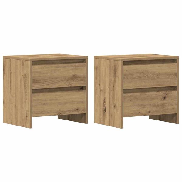 vidaXL Nachttisch 2 pcs Artisan-Eiche 45 x 34 x 44,5 cm Holzwerkstoff
