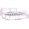 vidaXL Massivholzbett ohne Matratze Wei&szlig; 200x200 cm Kiefernholz
